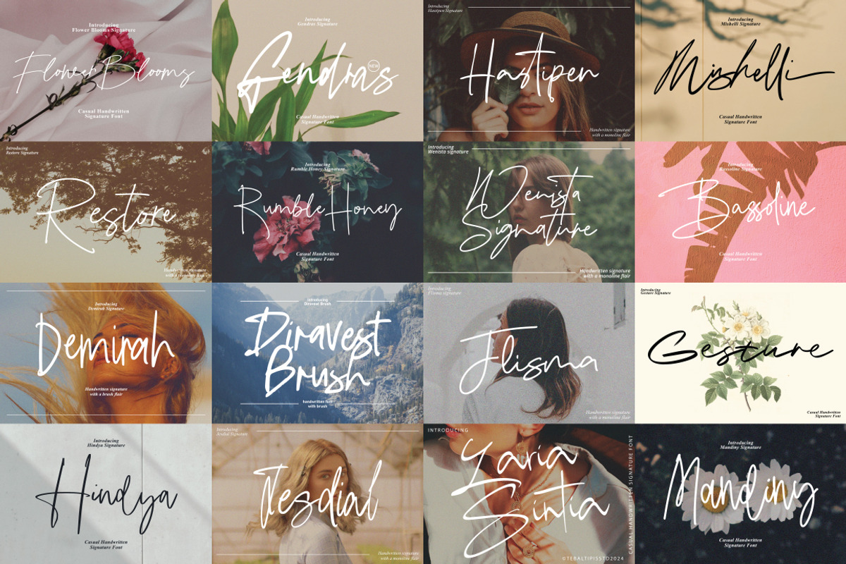 Casual Signature Font Bundles, a Handwritten Font by tebaltipislab (Photo 2 of 46)