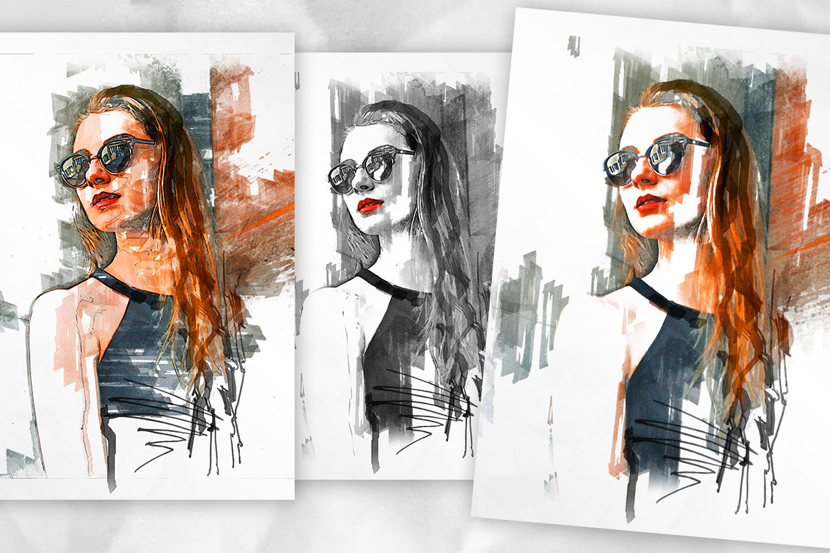 Marker Sketch Photoshop Action, an Action Add-On by GorynArt (Photo 20 of 20)