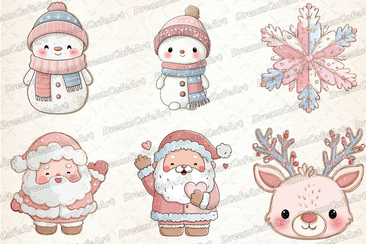 Cute Christmas Doodles PNG, an Illustration by DreamCafeArt (Photo 2 of 8)