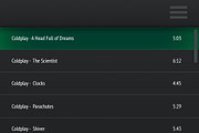 Music Player Dark Mobile GUI, an Android Mockup by Marabu Textures Store (Thumbnail 4 of 6)
