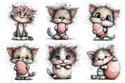 Whimsical Easter Cats Clipart, an Illustration by Daily.Designs (Thumbnail 8 of 8)