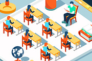 Classroom concept with teacher, an Education Illustration by Yayasya (Thumbnail 3 of 3)