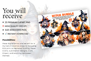 Halloween Witch Sublimation Bundle, a Seasonal Illustration by Creative Arslan (Thumbnail 5 of 11)