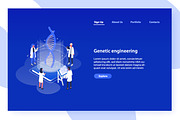 Genetic engineering concept banner, a Healthcare Illustration by Good Studio (Thumbnail 2 of 3)