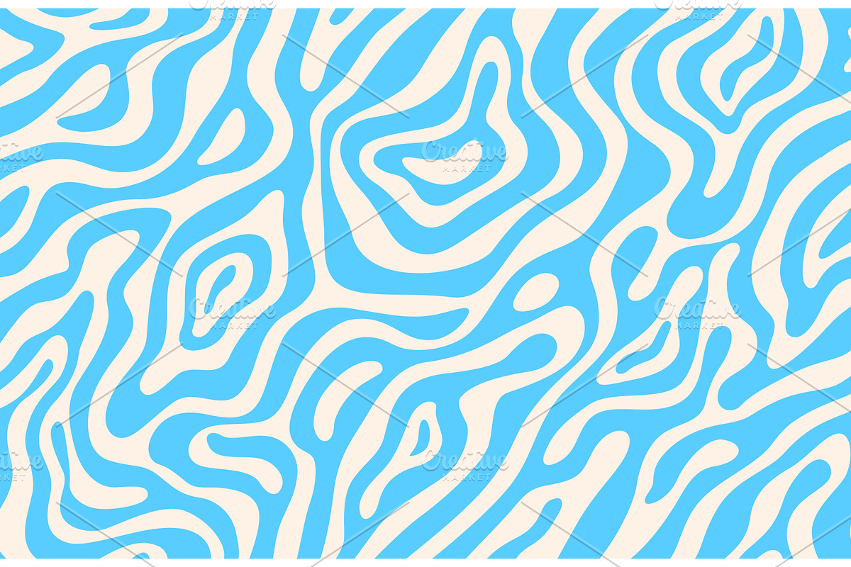 Psychedelic groovy water wave, a Decorative Illustration by Buch&Bee