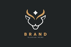 Buffalo Cow Bull Head logo design, a Branding & Logo Template by Andre