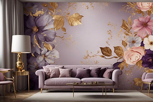 BUNDLE Surreal Floral Wall Mural