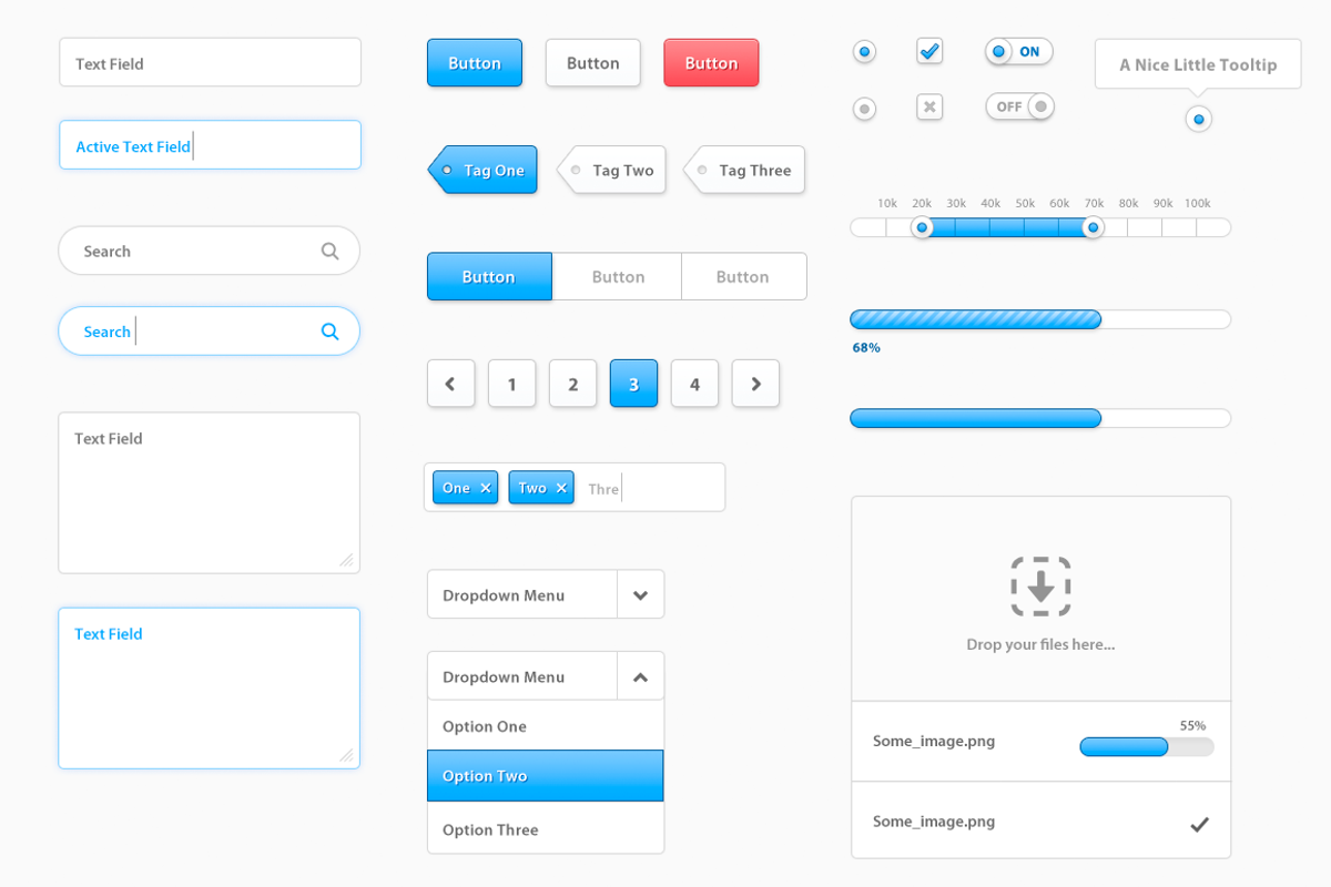 Clean Modern UI Kit (PSD), an UI Kit Template by Jamie Peak (Photo 2 of 3)