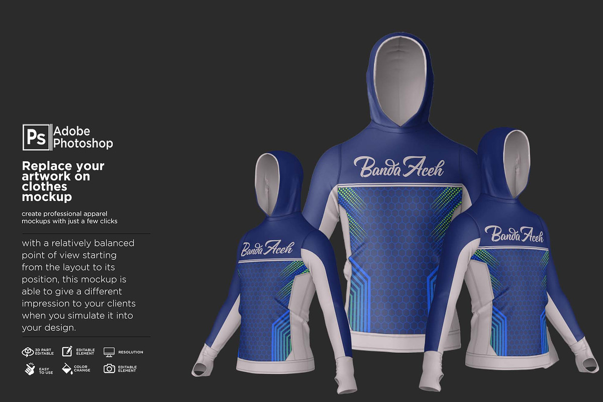 High Running Jersey Hood Mockup, a Shirt Mockup by Nanggroe Scripting (Photo 4 of 9)