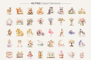 Whimsical Motherhood Watercolor PNG, an Illustration by Artnoy (Thumbnail 2 of 8)