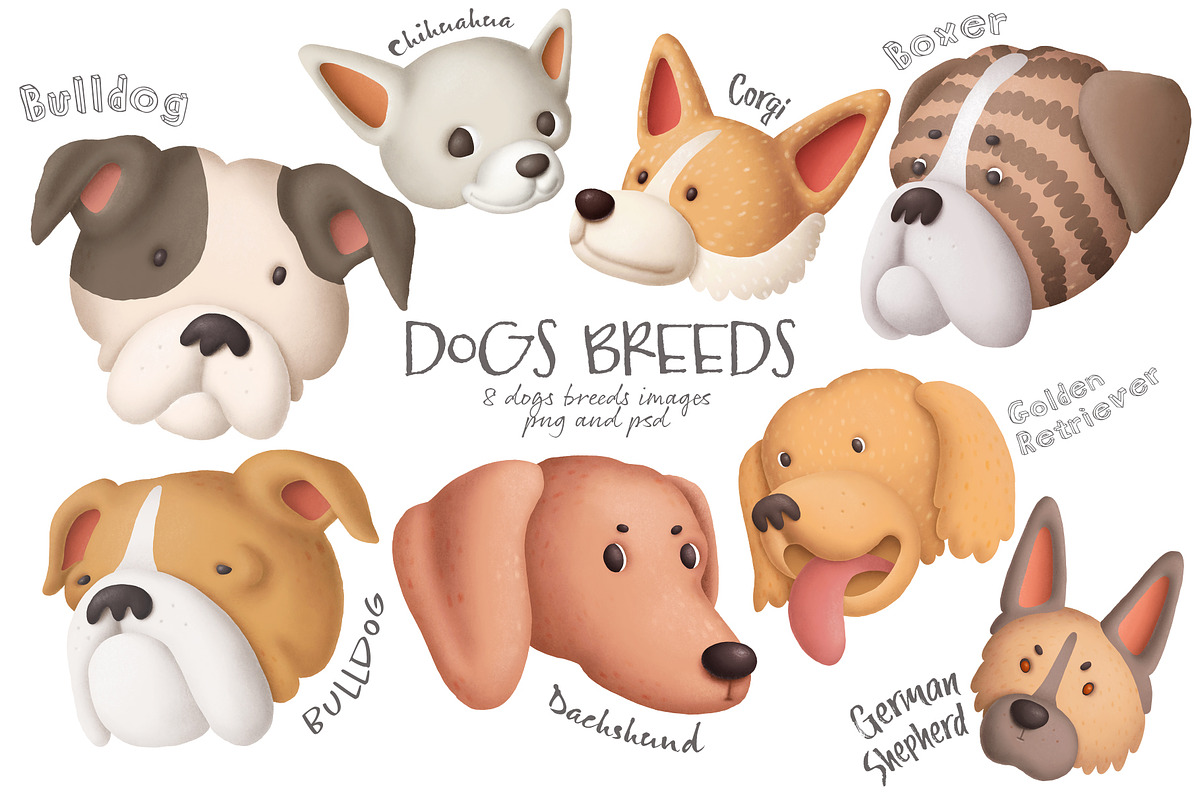 Dogs breeds, an Illustration by TheCuteShop (Photo 1 of 2)