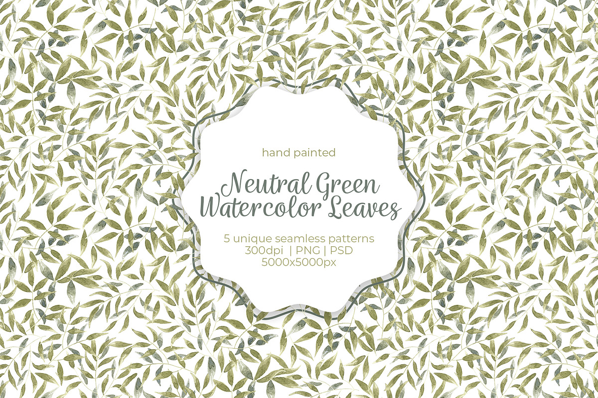 Watercolor Leaves Seamless Pattern, a Pattern Graphic by Tayla de Beer (Photo 1 of 9)