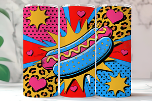 Hot Dog Flag 20oz Tumbler Wrap, an Arts & Entertainment Photo by LamanAzalea