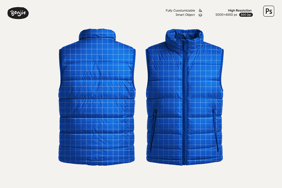 Puffer Vest Mockup, a Hoody Mockup by Pipello Grafik (Photo 3 of 3)