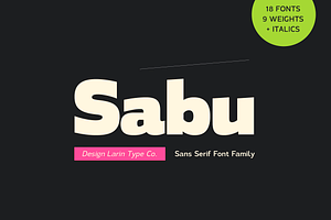 Sabu | Font Family, a Sans Serif Font by Larin Type Co.