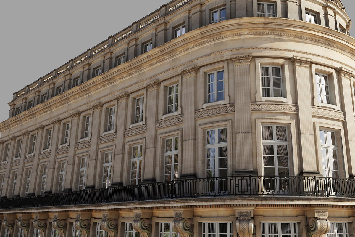 Neoclassic Corner Facade, an Architecture 3D Model by happy brush (Photo 2 of 7)