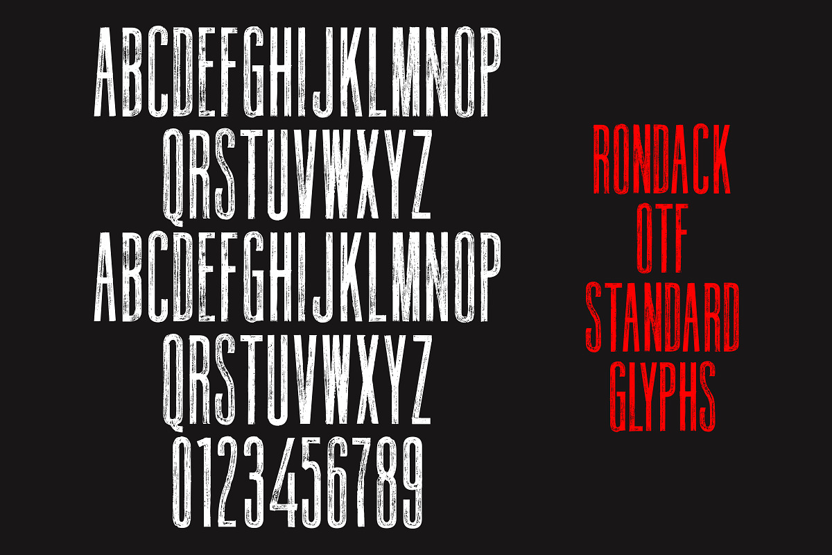 Rondack SVG - Ultra Condensed Font, a Handwritten Font by Surplus Type Co (Photo 10 of 10)