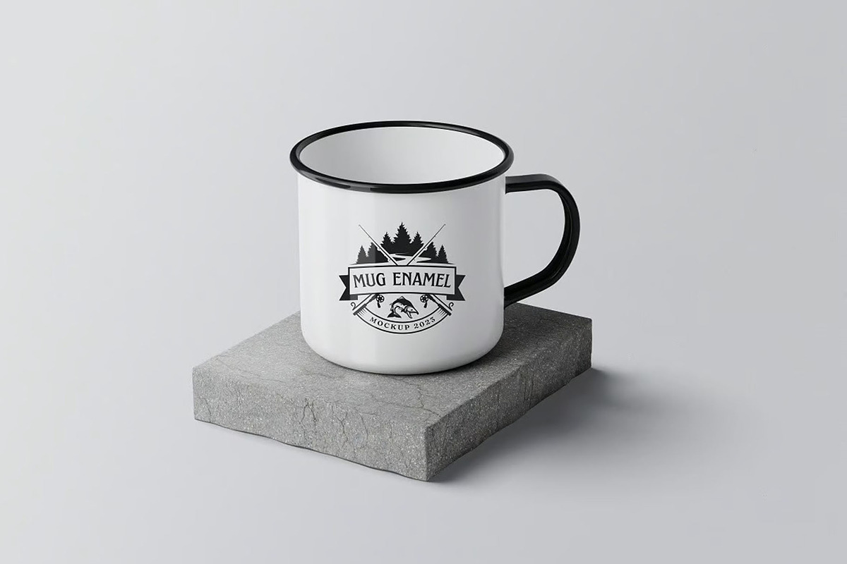 Enamel Mug Mockups, a Cups & Container Mockup by Se٧enStudio (Photo 2 of 5)