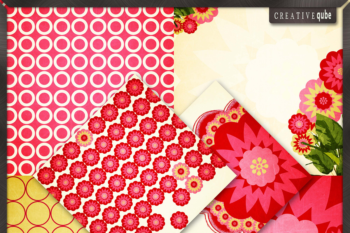 Digital paper pack Red Roses preview 2