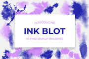 10 Tie-Dye Ink Blot Brushes, a Brush Add-On by The Gypsy Goddess (Thumbnail 1 of 6)