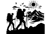 Hiking Adventure Scene Bundle, an Object Graphic by Designer_Momina (Thumbnail 7 of 13)