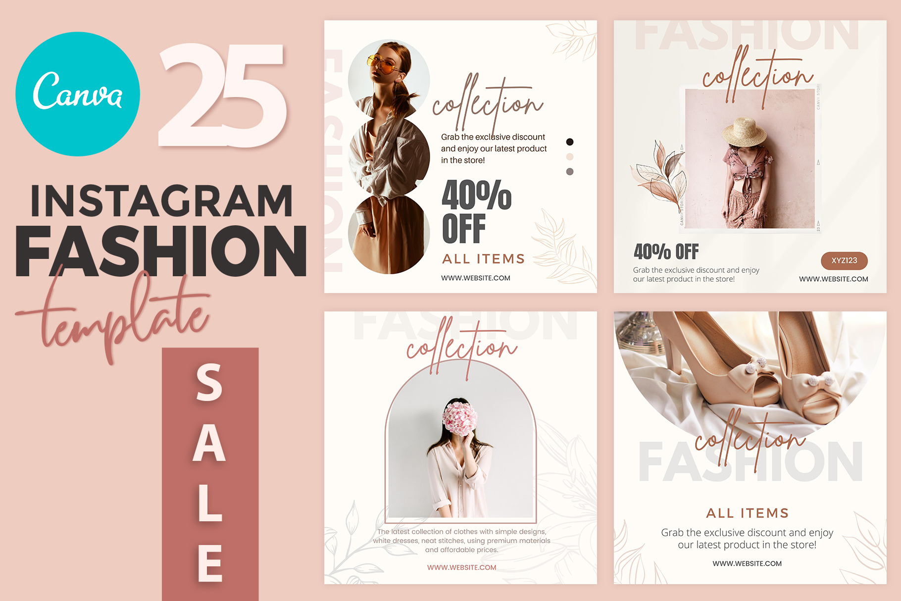 Canva instagram Fashion Template, a Social Media Template by illycreative