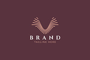 Abstract Wings Sun Ray Luxury Logo, a Branding & Logo Template by Signatoro (Thumbnail 1 of 4)