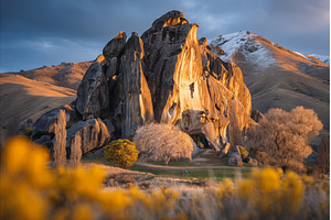 A woman is standing on the limestone, a Nature Photo by ZinetroN