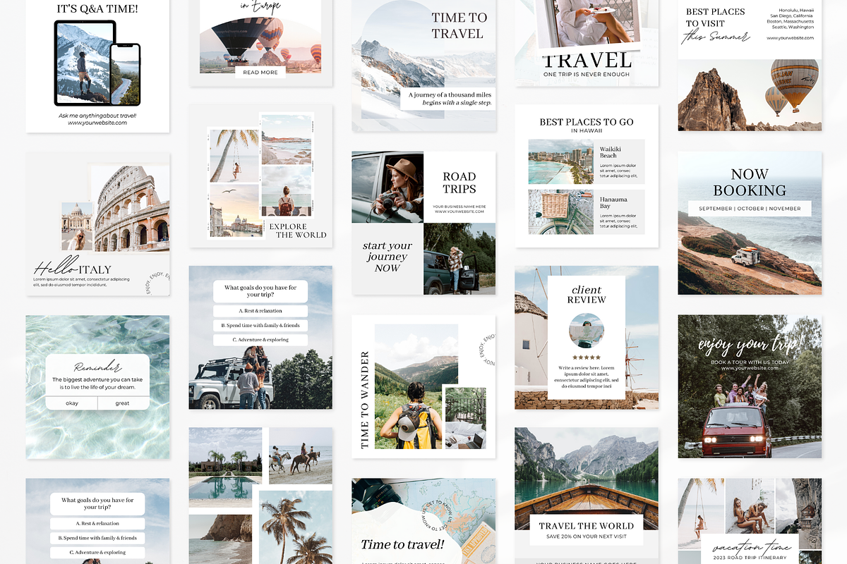 Travel Instagram Post Templates, a Social Media Template by ShopRShop (Photo 6 of 8)
