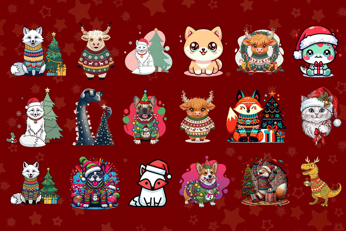 50 Cute christmas animal character, an Illustration by Sofia's Fashion (Photo 3 of 3)
