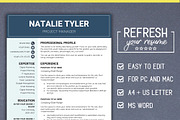 Resume CV Template MS Word (A4 + US), a Resume Template by LevelUpResume (Thumbnail 1 of 5)