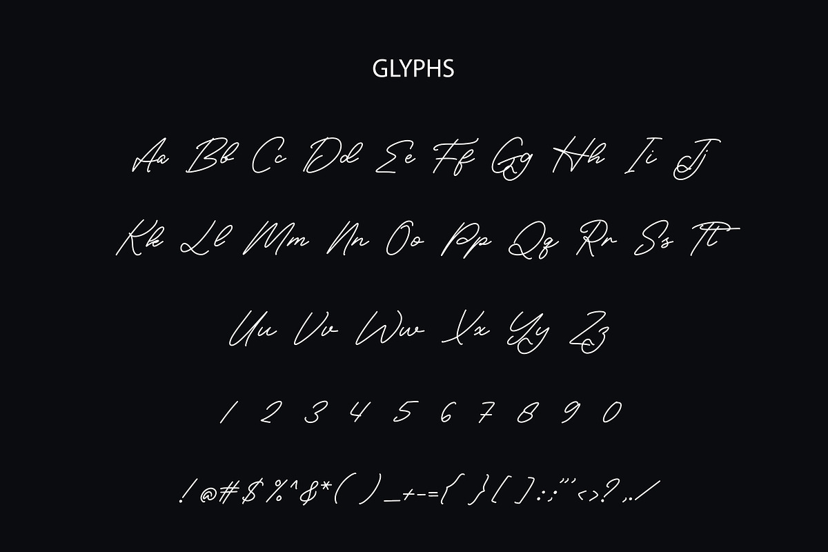 Fegitan Monoline Typeface, a Script Font by Formatika Studio (Photo 6 of 6)