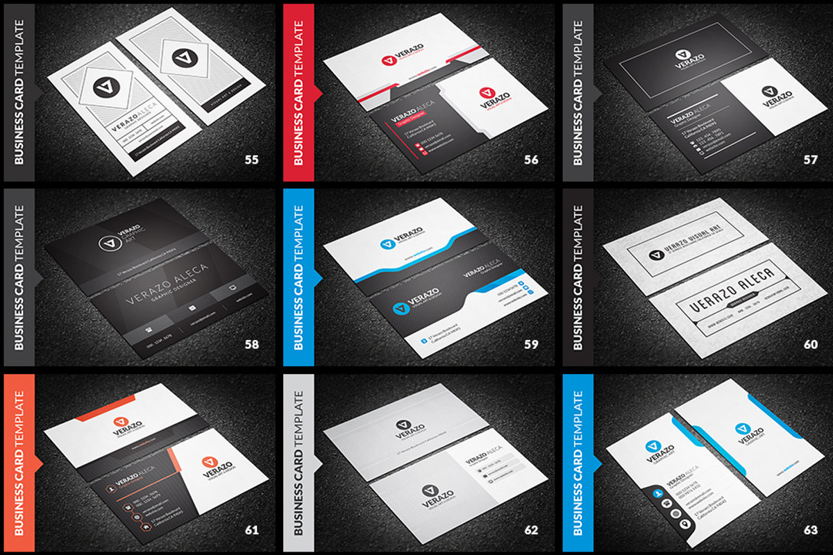 150 Mega Business Cards Bundle, a Business Card Template by Verazo (Photo 9 of 18)