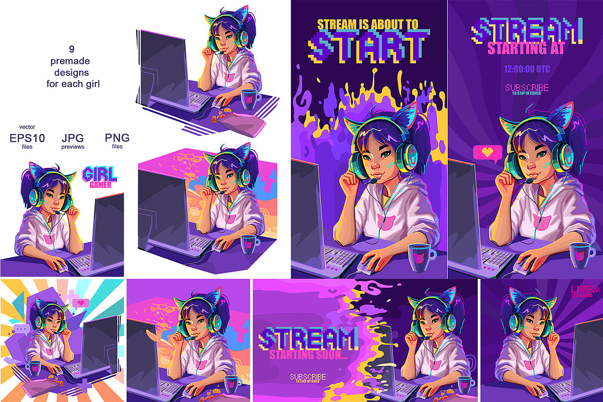 Girls Gamers Vol.1., a Person Illustration by Ekaterina Glazkova (Photo 5 of 10)