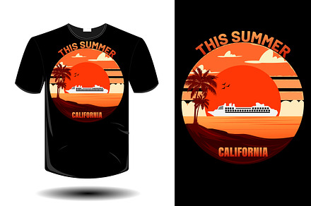 Summer California t shirt design