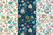 Chinoserie Floral Seamless Pattern, a Pattern Graphic by Olya Creative (Thumbnail 5 of 11)