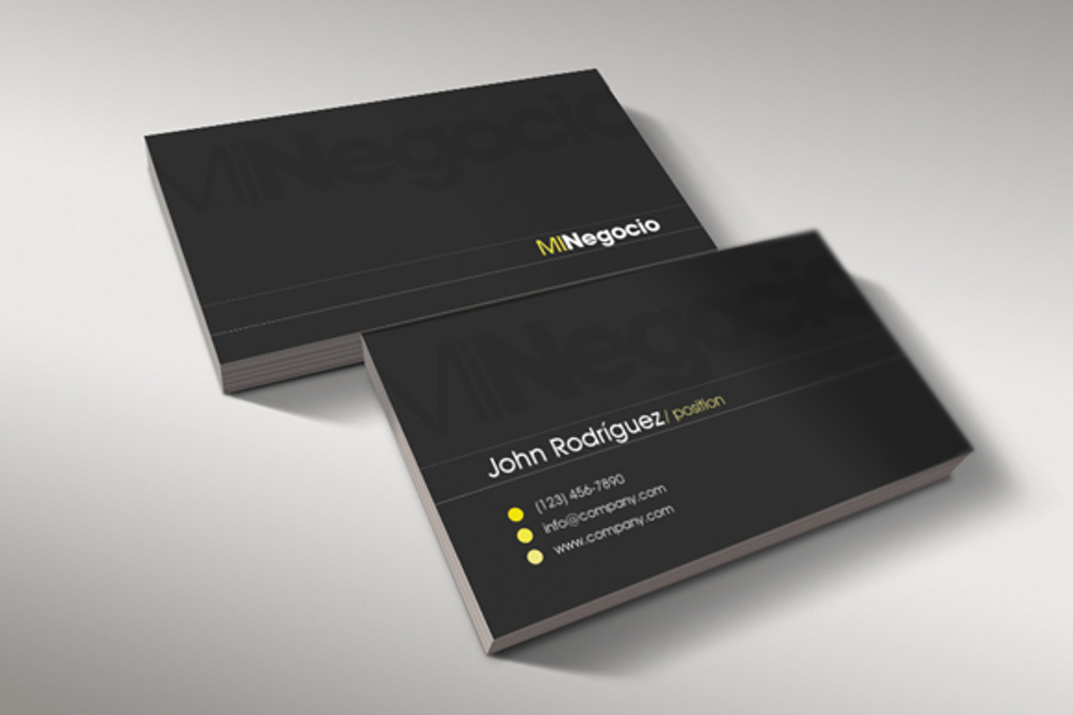Black Business Card, a Business Card Template by printdesignbundle