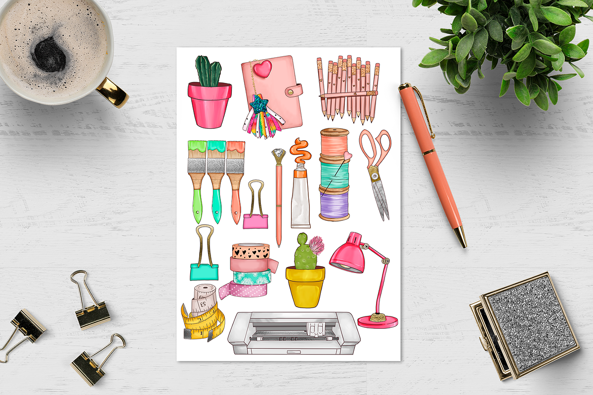 Arts & Crafts Clipart Set, an Education Illustration by The GG Shop (Photo 8 of 9)