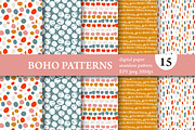 15 Doodle Boho Seamless Patterns Set, a Pattern Graphic by Sunset&Sea Design (Thumbnail 1 of 3)