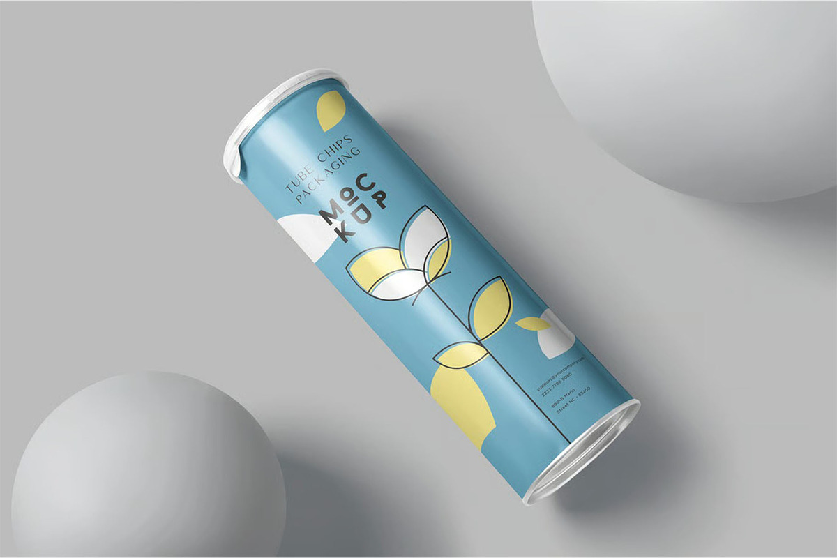 Chips Packaging Tube Mockups, a Packaging Mockup by megostudi0 (Photo 5 of 7)