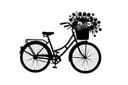 Flower Bicycle Silhouette Bundle, an Illustration by Gaye Art (Thumbnail 13 of 31)