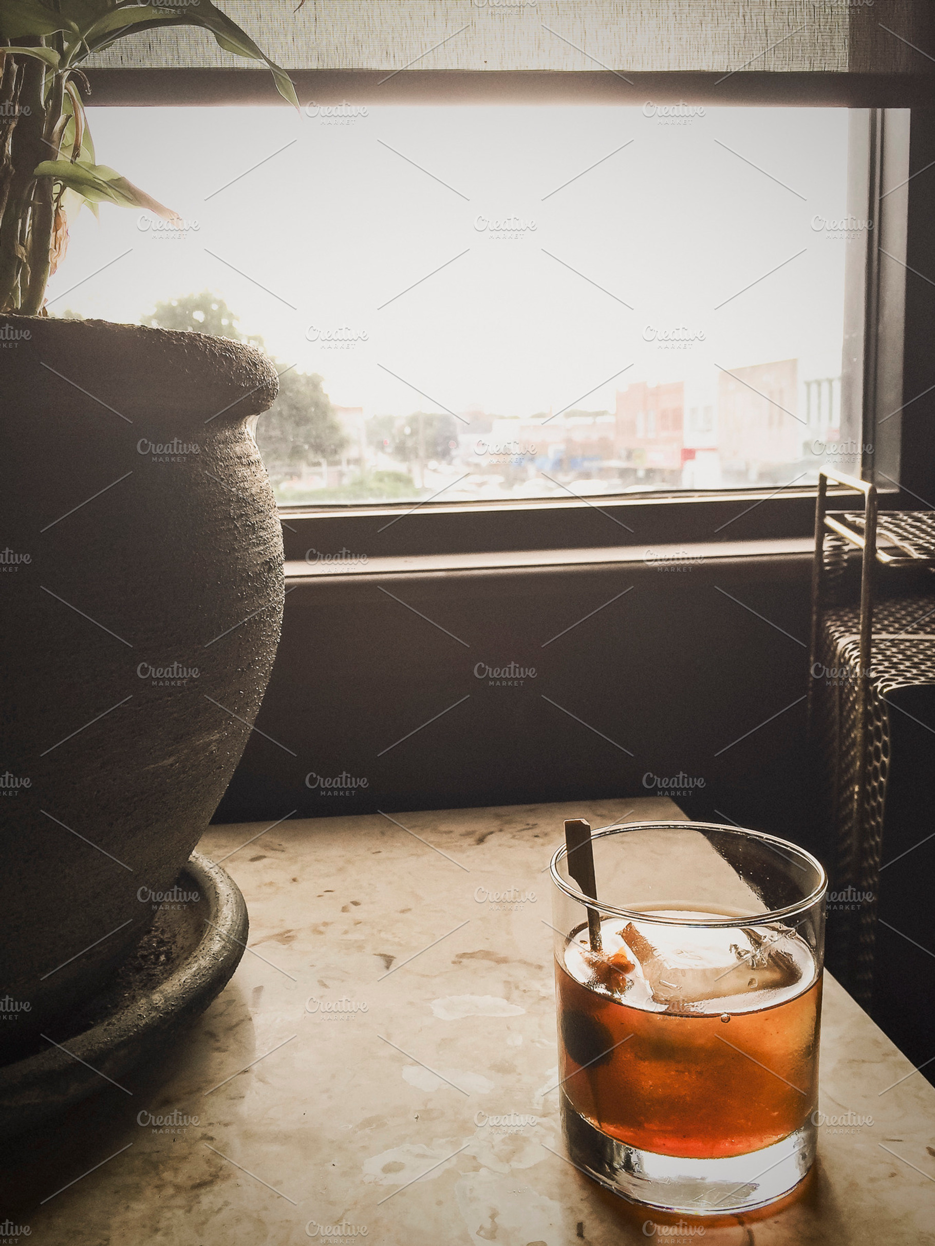 An Old Fashioned In A Window