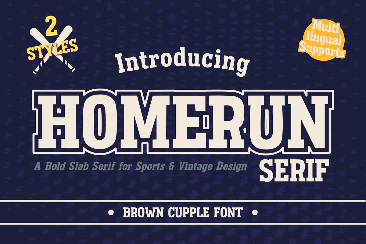 Homerun Serif - Sport font, a Serif Font by Brown Cupple (Photo 1 of 10)