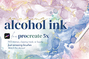 Amazing Alcohol Ink for Procreate, a Brush Add-On by AJ Brushes (Thumbnail 1 of 17)