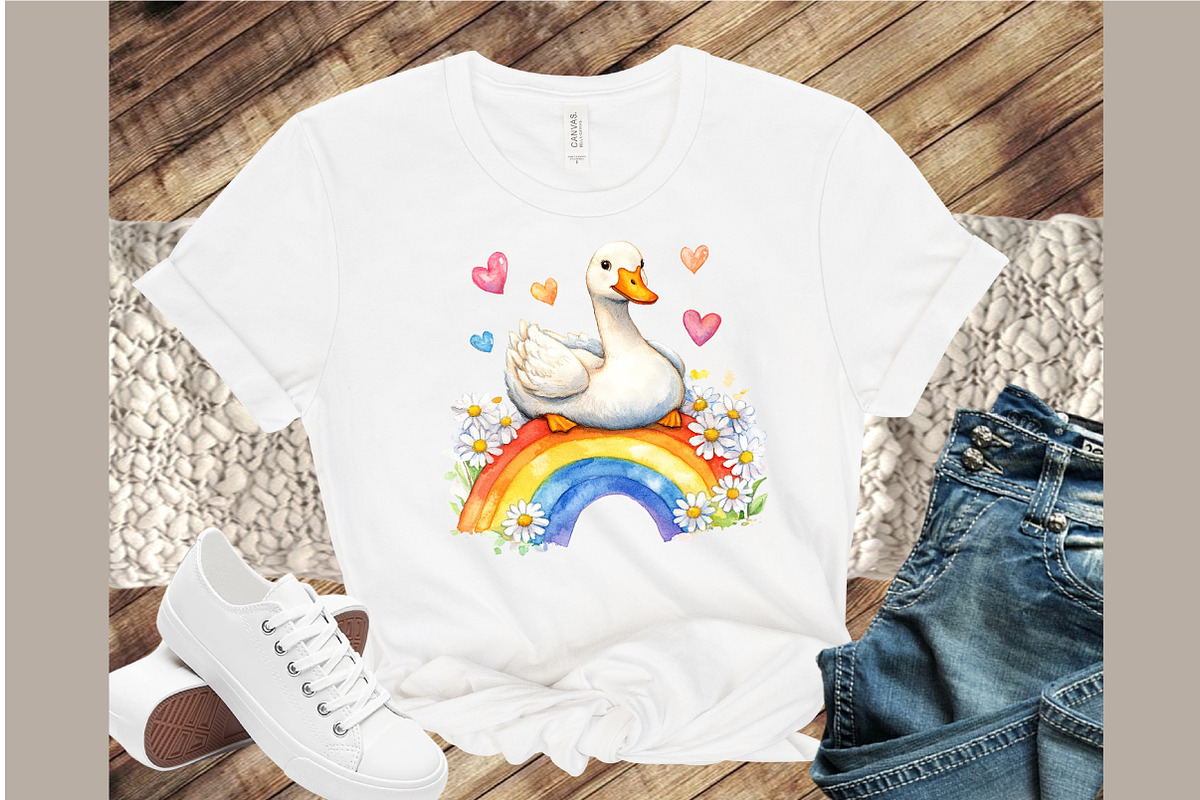 Cute Groovy Silly Goose Clipart Bund, an Illustration by Sublimation Artist (Photo 4 of 6)