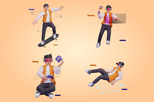 3D VR Character Illustration 2