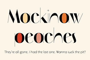 Mackinaw Peaches - Display Font
