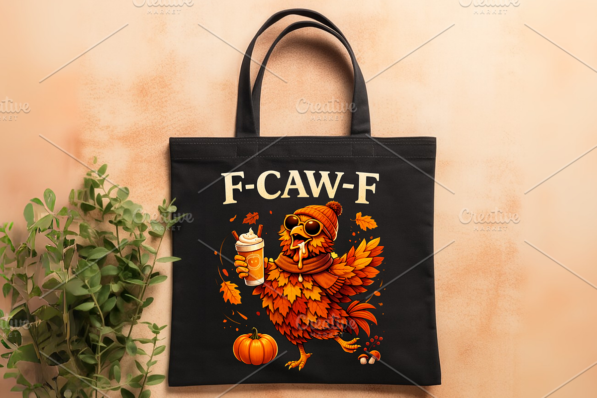 F Caw F Fall Chicken PNG, a Product Mockup by Design Station (Photo 3 of 6)
