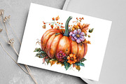 Floral Fall Pumpkin Clipart, an Illustration by Canvas Craft (Thumbnail 6 of 8)