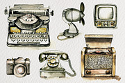 Vintage Lifestyle. Retro devices, a Decorative Illustration by iri-illustration (Thumbnail 5 of 12)